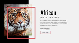 African Wildlife Guide - Responsive HTML5 Template