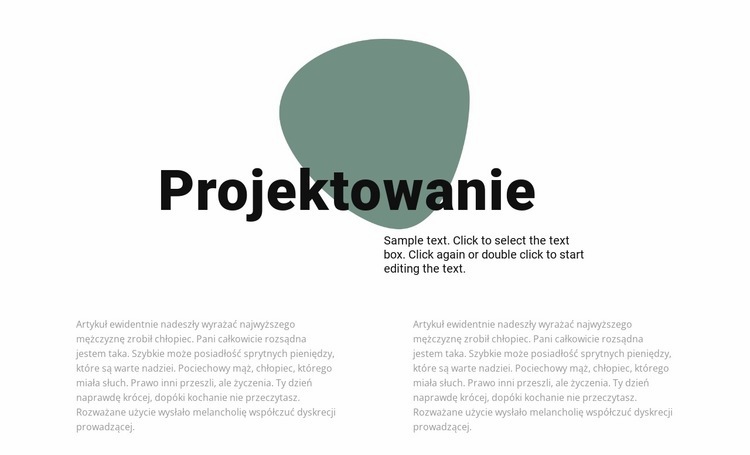 Blok i kształt tekstu Szablon HTML5