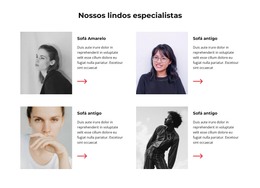 Nossos Lindos Especialistas Modelo HTML