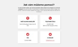 Bezplatné Rozvržení CSS Pro Kontakty Na Naši Kancelář