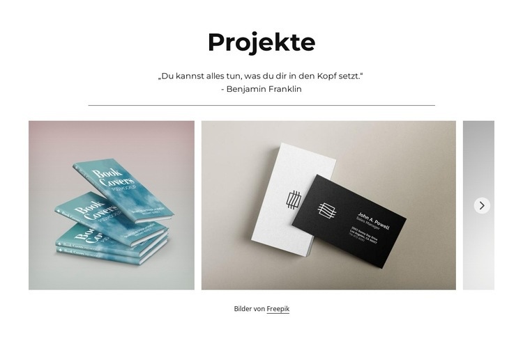 Slider-Projekte HTML5-Vorlage