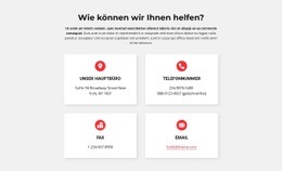 Responsive Webvorlage Für Kontakte Unserer Kanzlei