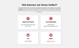 Kontakte Unserer Kanzlei - Funktionaler Website-Builder