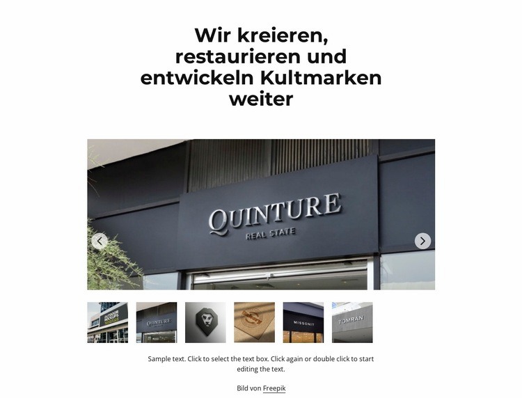 Projekte in Folien Website design