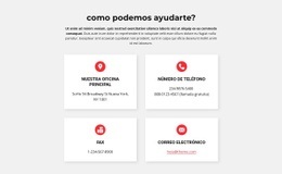 Contactos De Nuestra Oficina - Funcionalidad Del Creador De Sitios Web