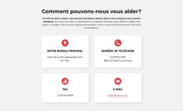 Contacts De Notre Cabinet - HTML Website Maker