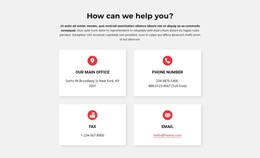 Contacts Of Our Office - Template HTML5, Responsive, Free