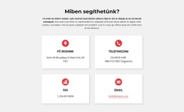 Reszponzív Websablon A Következőhöz: Irodánk Elérhetőségei