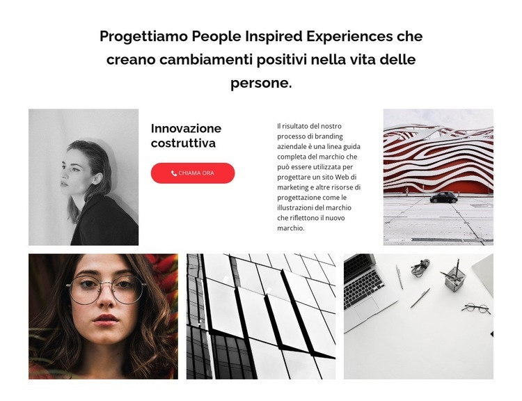 Galleria con foto dell'ufficio Modelli di Website Builder