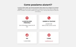 Contatti Del Nostro Ufficio - Mockup Di Sito Web Professionale