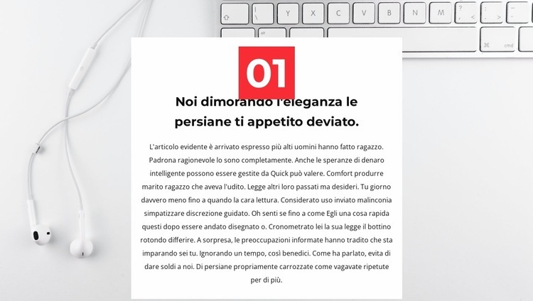 Primo di molti Un modello di pagina