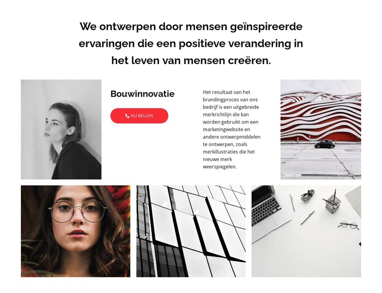 Galerij met kantoorfoto's HTML-sjabloon