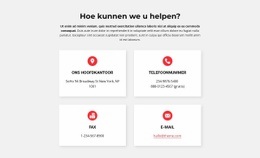 Contacten Van Ons Kantoor - HTML5-Sjabloon, Responsief, Gratis