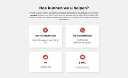 Contacten Van Ons Kantoor - Professioneel Websitemodel