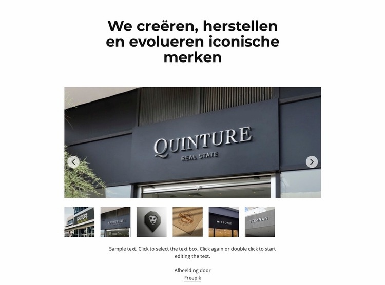 Projecten in dia's Website ontwerp