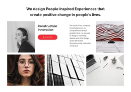 Exclusive One Page Template For Gallery With Office Photos