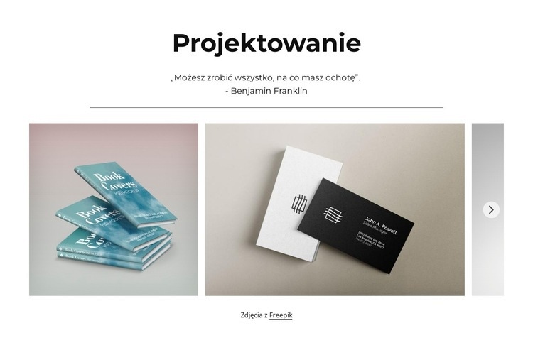 Projekty suwakowe Szablon HTML5