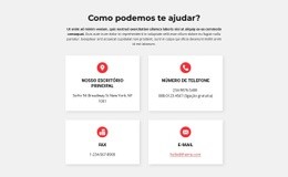 Contatos Do Nosso Escritório - HTML Website Maker