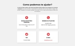 Design Mais Criativo Para Contatos Do Nosso Escritório