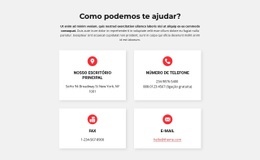 Modelo Web Responsivo Para Contatos Do Nosso Escritório