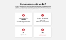 Layout CSS Gratuito Para Contatos Do Nosso Escritório