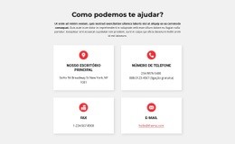 Contatos Do Nosso Escritório - Modelo HTML5, Responsivo, Gratuito