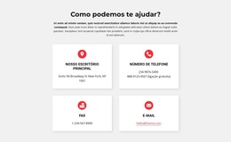 Contatos Do Nosso Escritório - Modelo De Site Para Celular