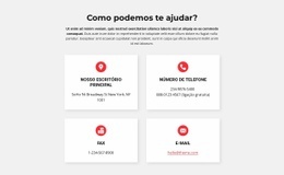 Contatos Do Nosso Escritório - Landing Page Profissional Personalizável