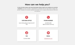 Responsive Web Template For Contacts Of Our Office