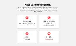 Ofisimizin Iletişim Bilgileri Için Ücretsiz CSS Düzeni