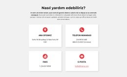 Ofisimizin Iletişim Bilgileri - Işlevsellik Web Sitesi Oluşturucu