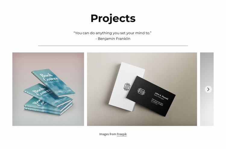 Slider projects Website Design