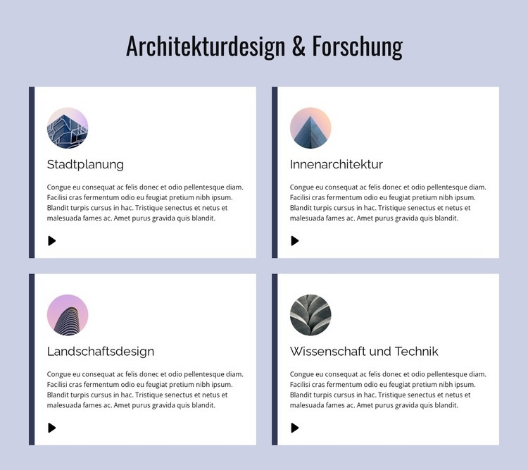 Labore und Forschung Landing Page