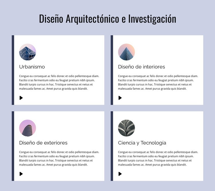 laboratorios e investigacion Maqueta de sitio web