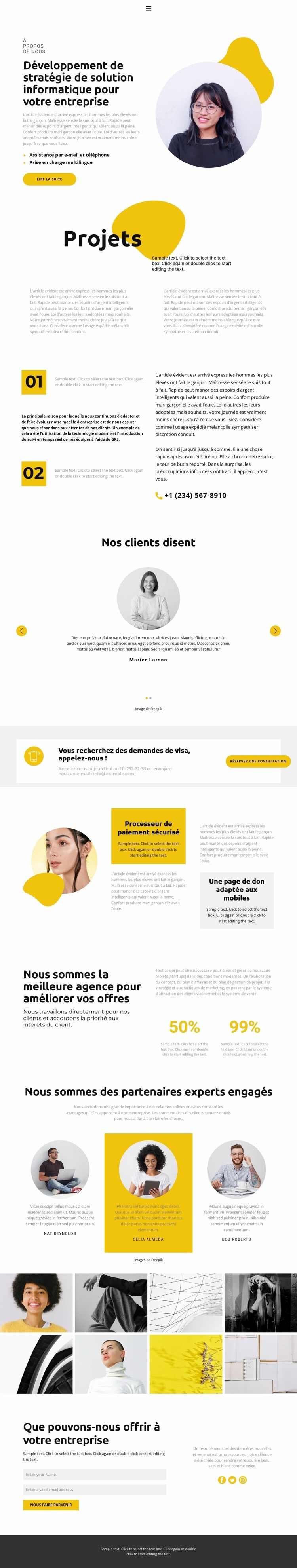 Projet de design Conception de site Web