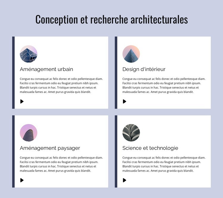 Laboratoires et recherche Maquette de site Web