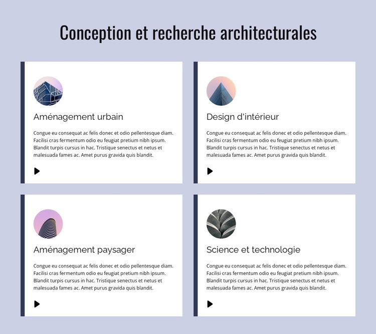 Laboratoires et recherche Modèle de site Web