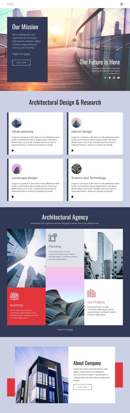 HTML5 Theme For Dynamic Architectural Design
