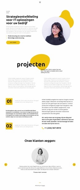 Ontwerpproject - Eenvoudig Te Gebruiken Sjabloon Van Één Pagina