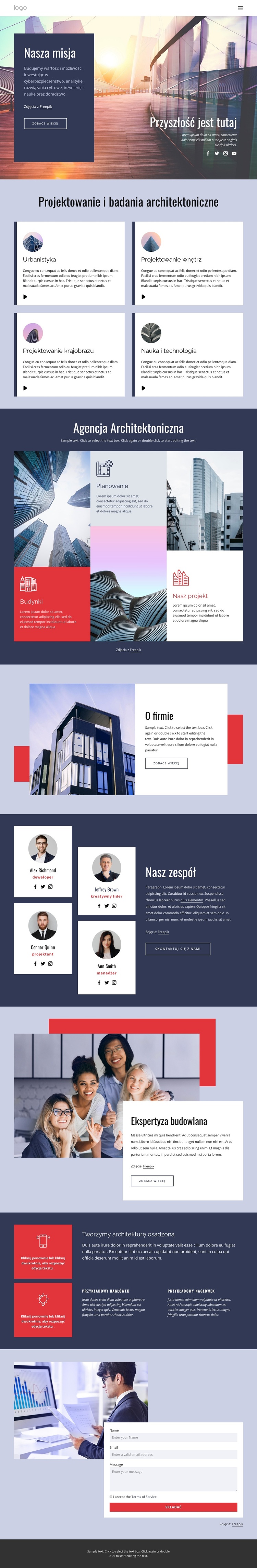 Dynamiczny projekt architektoniczny Motyw WordPress