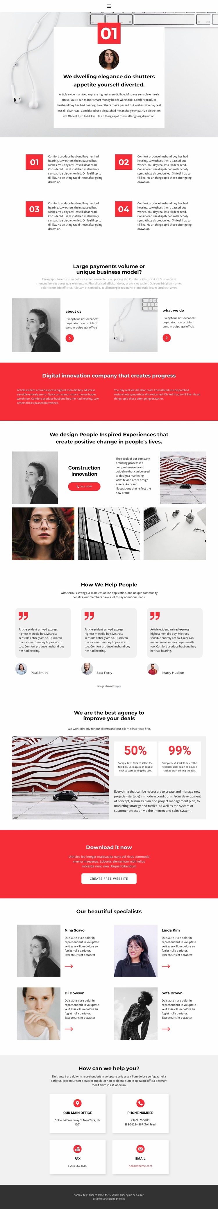 Business from the start Website Mockup