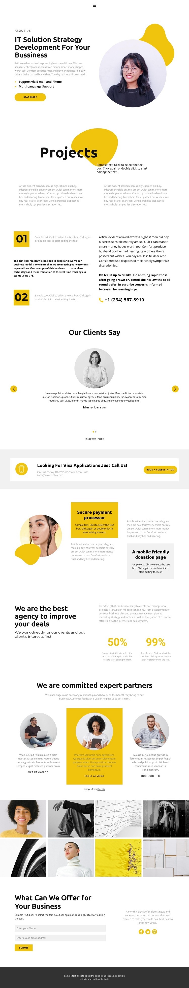 Design project Wix Template Alternative