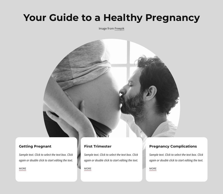 Zdravé těhotenství Html Website Builder