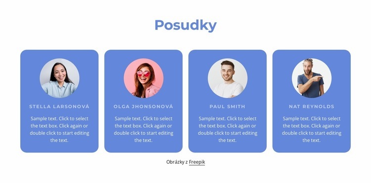 Odkazy v opakovači mřížky Šablona HTML