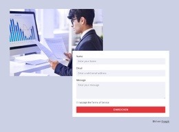 Bild Und Kontaktformular - Anpassbare Professionelle Zielseite