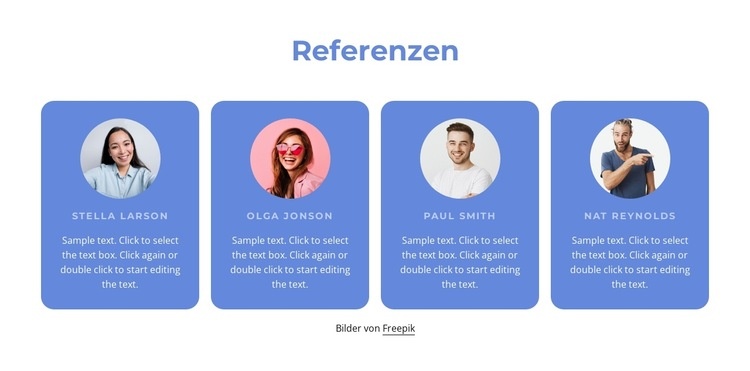 Zeugnisse im Grid-Repeater Landing Page