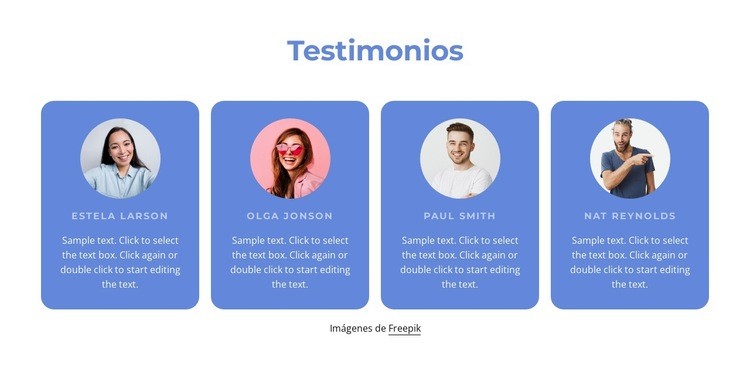 Testimonios en repetidor de red Plantilla HTML5