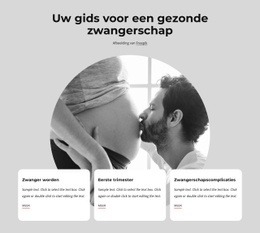 Sjabloon Voor Bestemmingspagina'S Voor Gezonde Zwangerschap