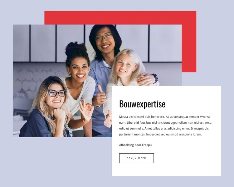 Observeer experts in actie Website sjabloon