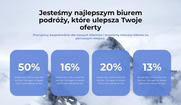 Jesteśmy najlepszym biurem podróży Projekt strony internetowej